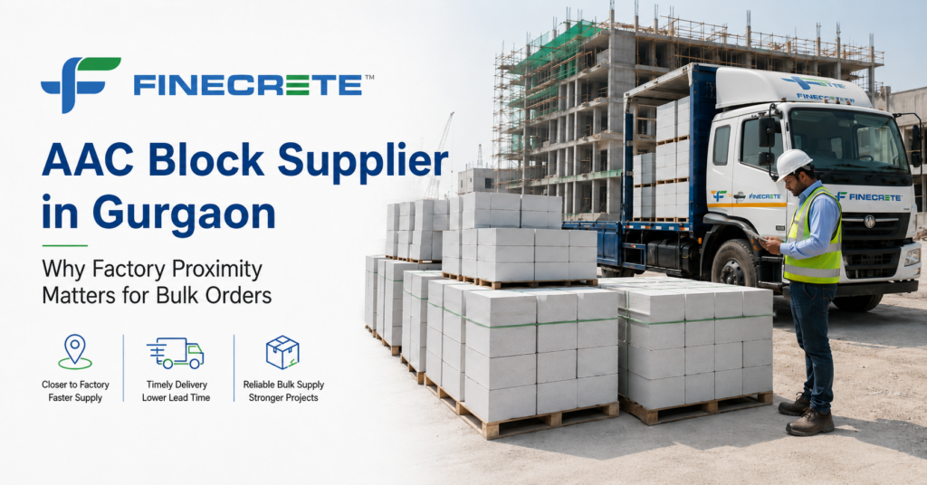 AAC Block Supplier in Gurgaon: Why Proximity to the Factory Matters for Bulk Orders